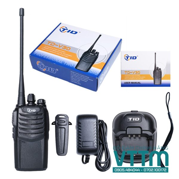Máy Bộ Đàm TID V30 Chính Hãng, Giá Rẻ, Pin Bền, Cự Ly Xa