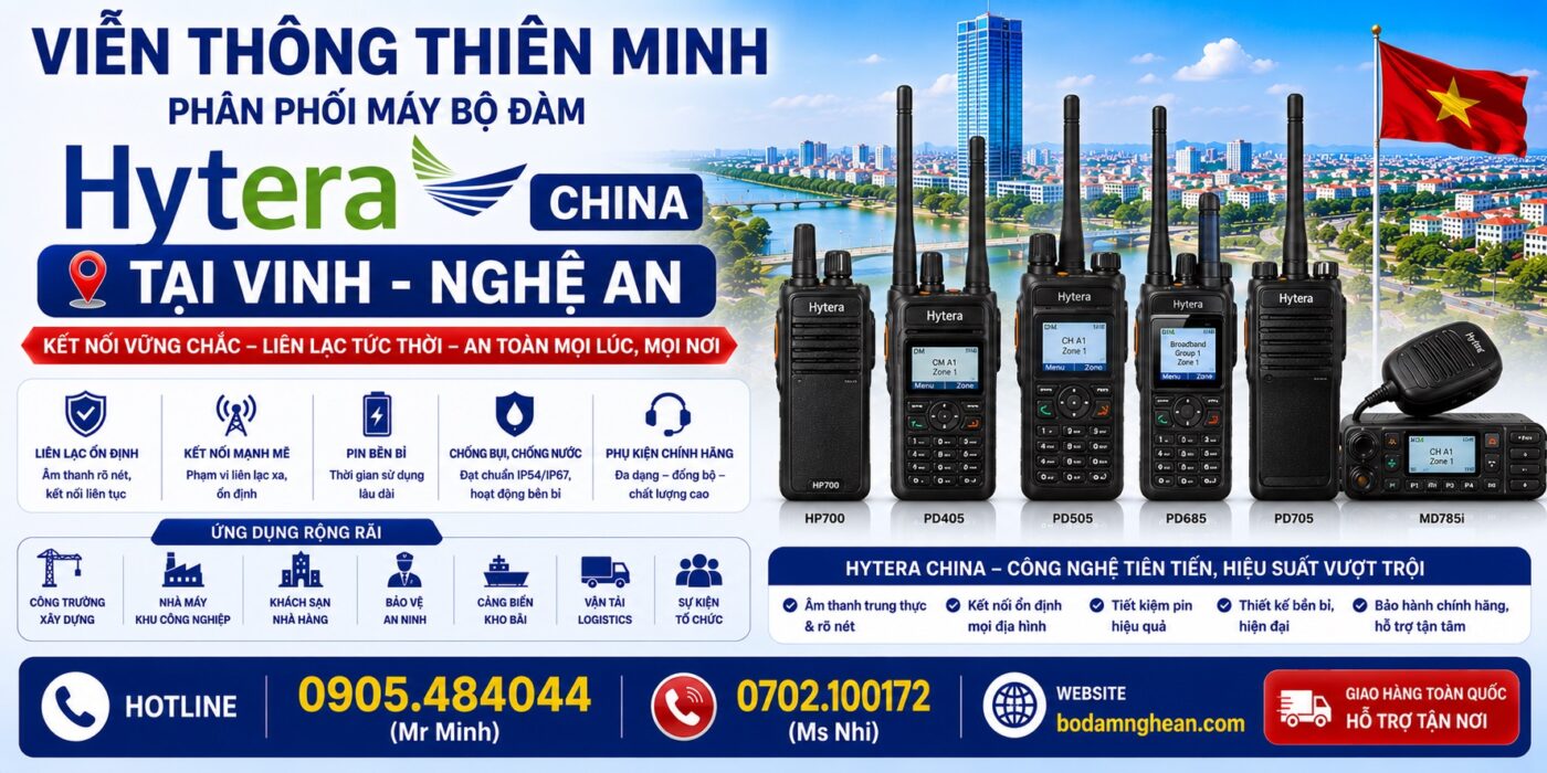 máy bộ đàm HYTERA tại Nghệ An