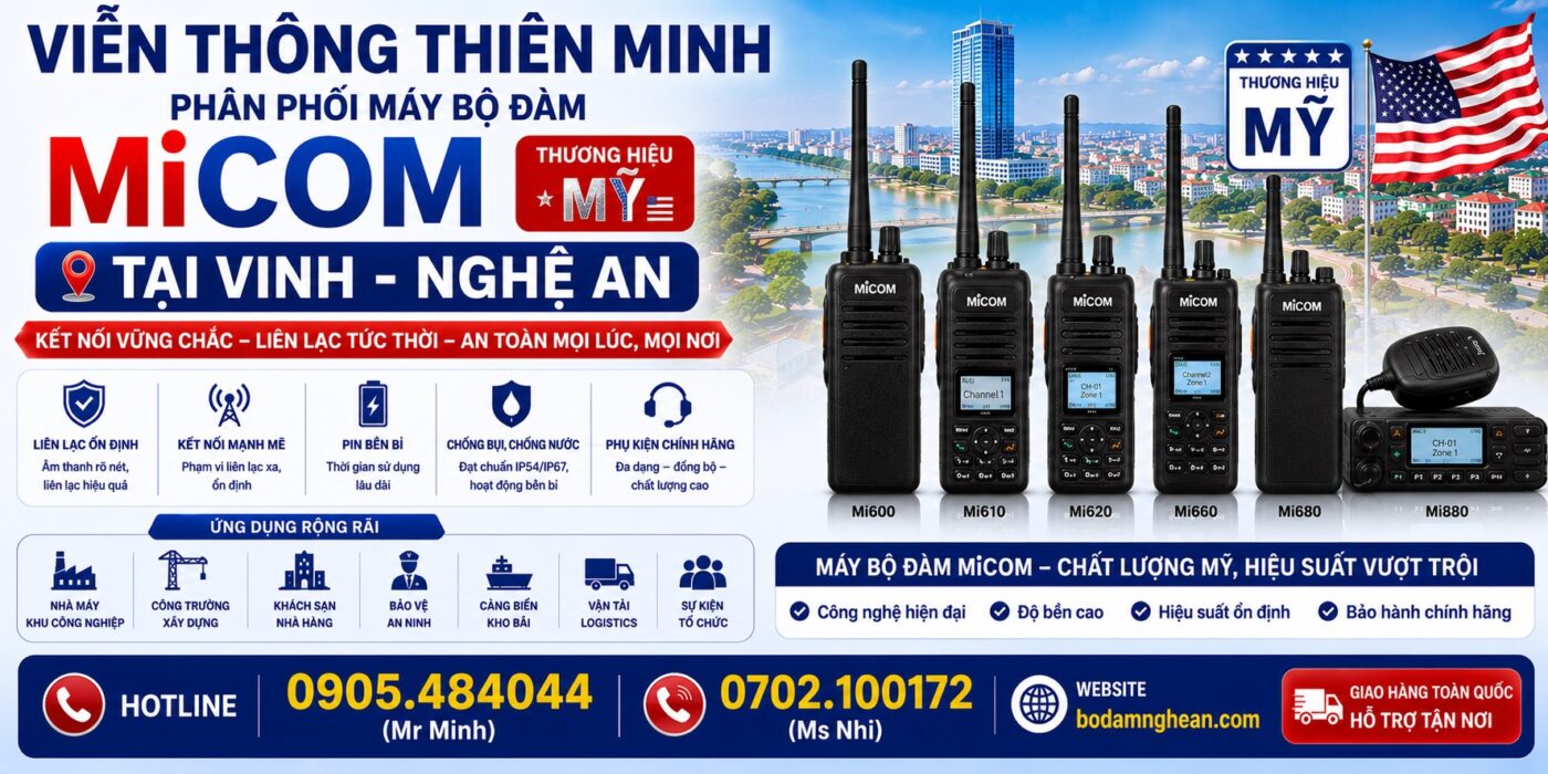 máy bộ đàm MiCOM tại Nghệ An