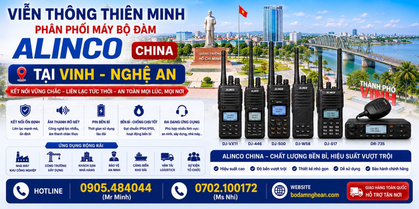 Viễn Thông Thiên Minh cung cấp Alinco tại Vinh Nghệ An
