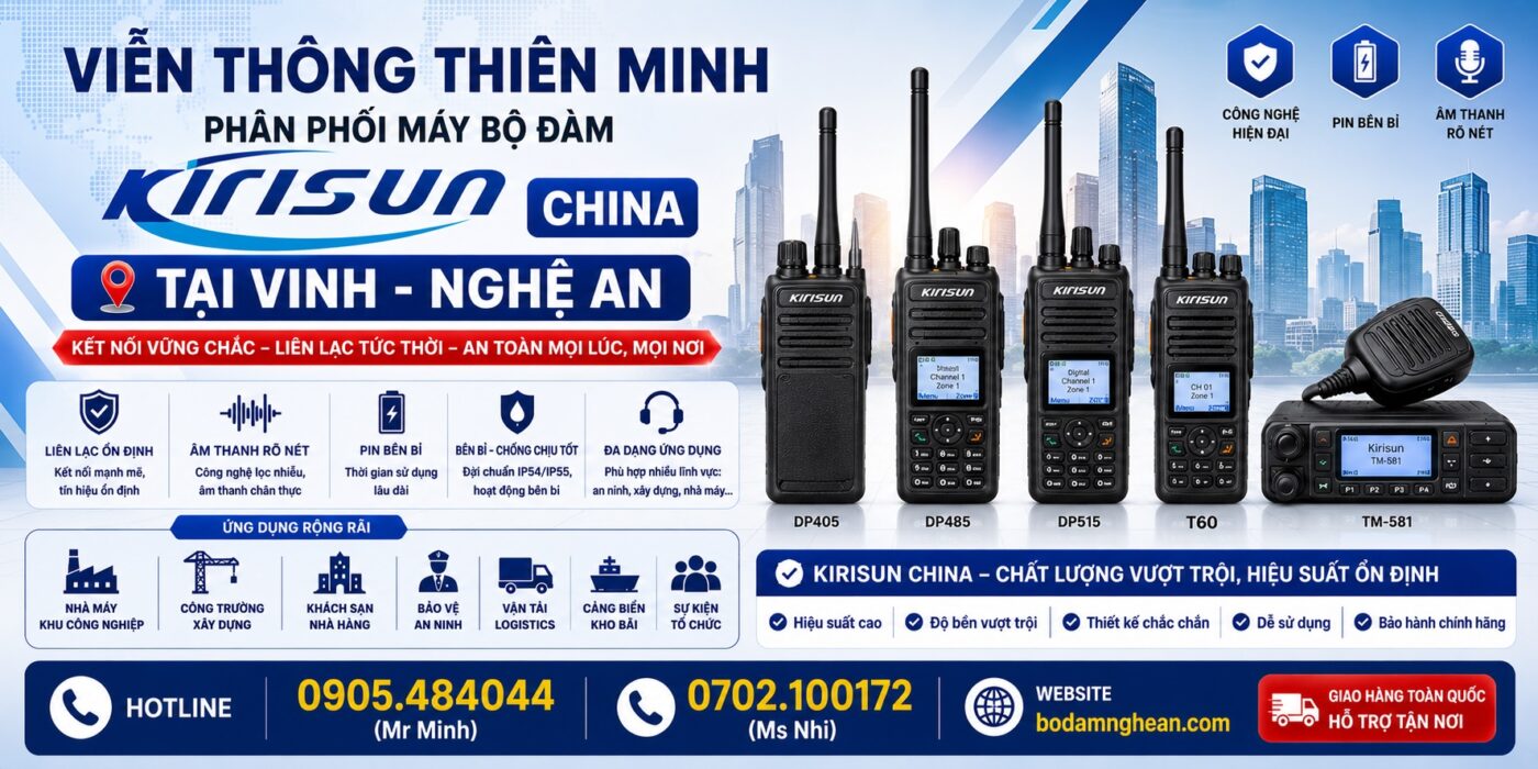 máy bộ đàm kirisun tại Nghệ An